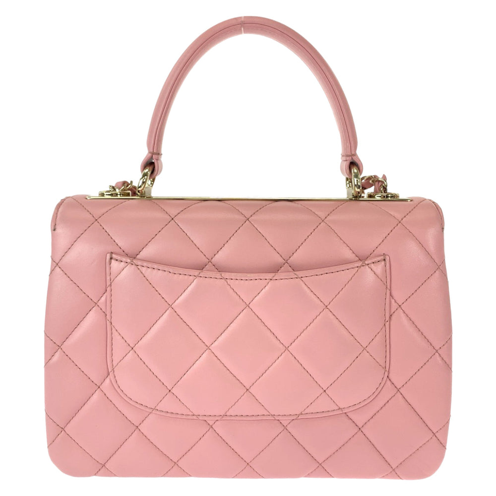 CHANEL Handbag lambskin Pink Gold Metal Chain Shoulder Bag Handbag 2way Matrasse COCO Mark Turnlock With logo Women Used Authentic
