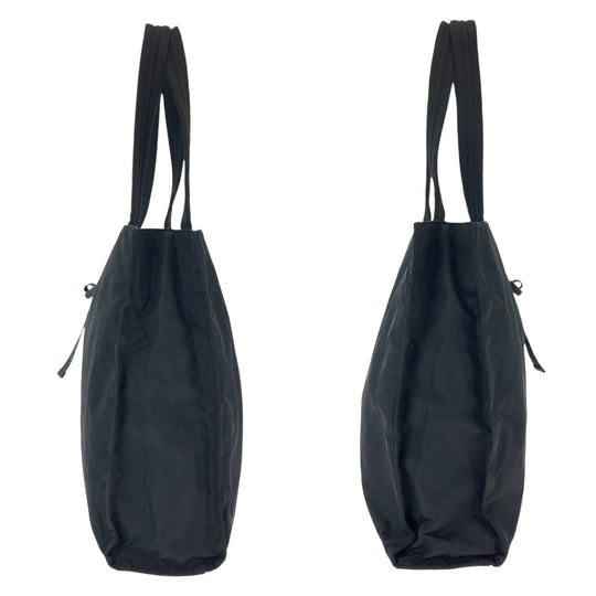 PRADA Tote Bag Nylon Black SilverMetal Tote Bag Shoulder Bag Test Women Used Authentic