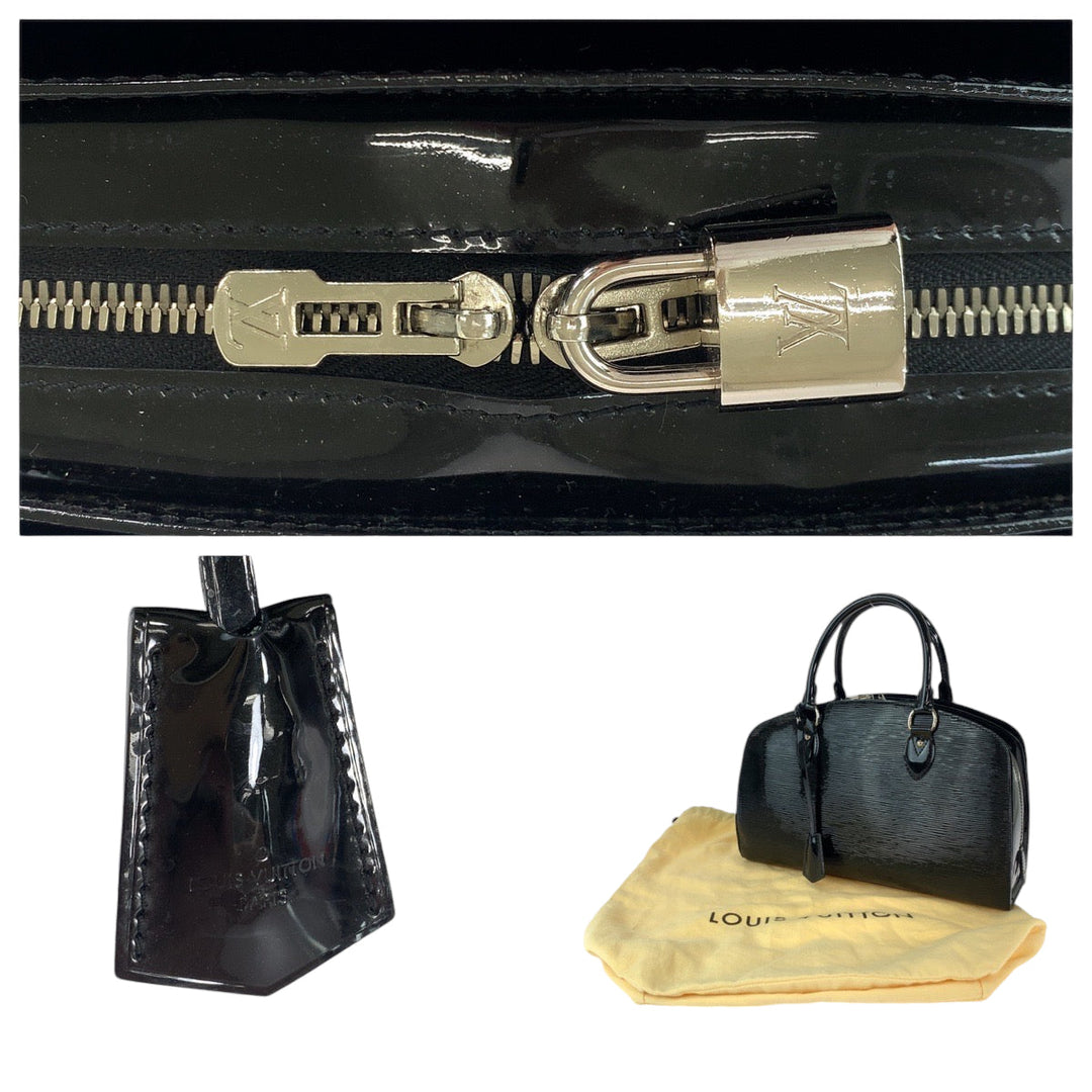 LOUIS VUITTON Handbag M5907N Patent leather Black SilverMetal Handbag Boston Duffel bag Epi Electric Ponneuf PM Women Used Authentic