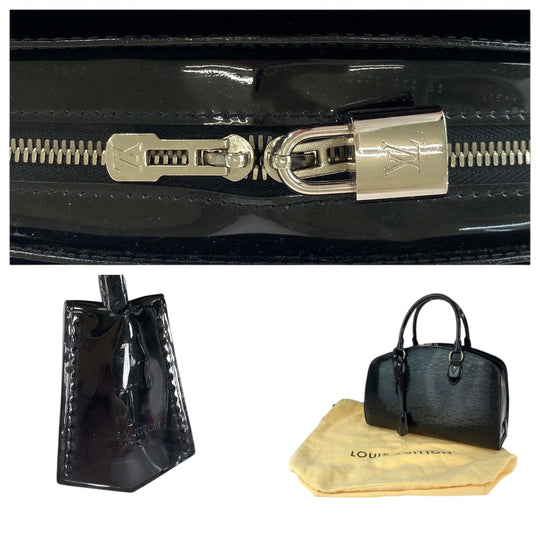 LOUIS VUITTON Handbag M5907N Patent leather Black SilverMetal Handbag Boston Duffel bag Epi Electric Ponneuf PM Women Used Authentic