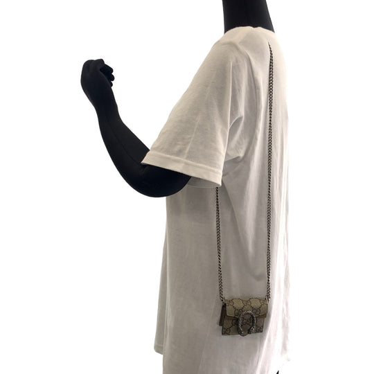 GUCCI Other accessories GG Supreme Canvas Beige Brown SilverMetal Chain AirPods Case AirPods PRO Case Earphone Case Dionysus Women Used Authentic