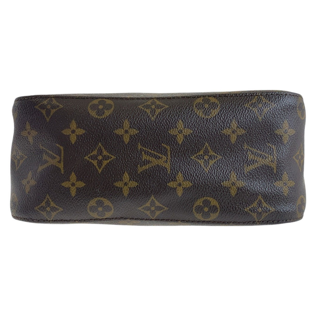 LOUIS VUITTON Shoulder Bag M51146 PVC, Leather Brown Gold Metal Shoulder Bag Monogram LoopingMM Women Used Authentic