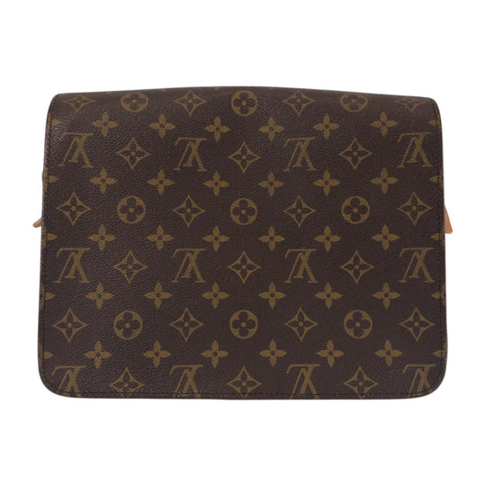 LOUIS VUITTON Shoulder Bag M51252 PVC, Leather Brown Gold Metal Crossbody Shoulder Bag Messenger Bag Monogram CartouchiereGM Women Used Authentic