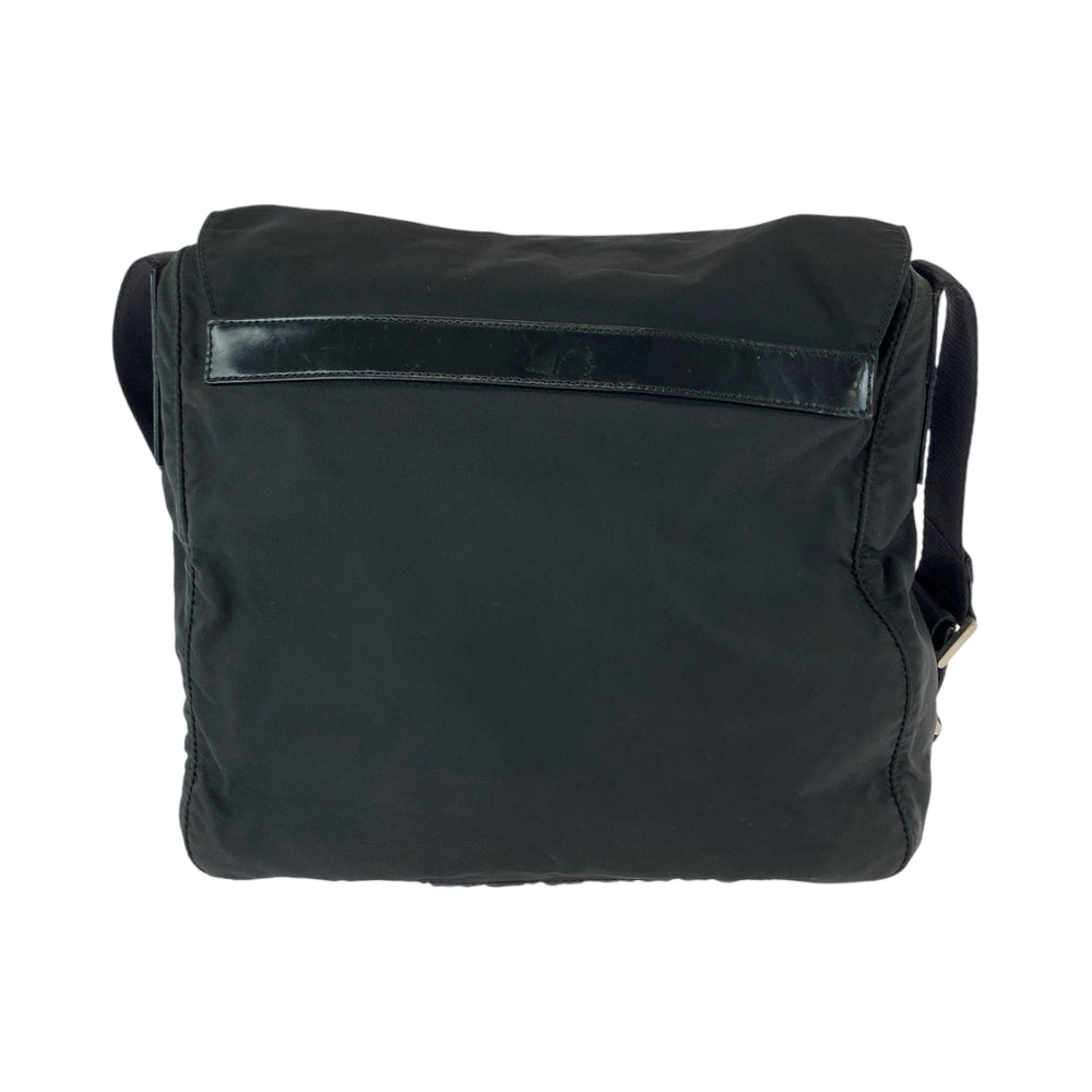 PRADA Shoulder Bag BT8994 Nylon Black SilverMetal Shoulder Bag pochette Test Triangle With logo mens Used Authentic