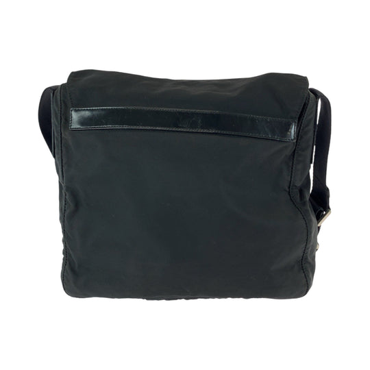 PRADA Shoulder Bag BT8994 Nylon Black SilverMetal Shoulder Bag pochette Test Triangle With logo mens Used Authentic