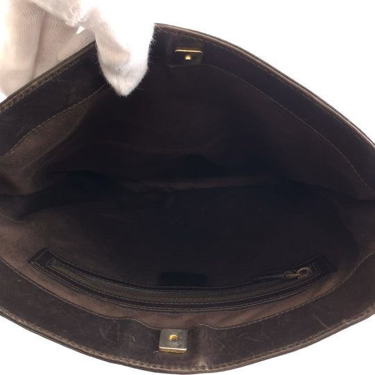 GUCCI Shoulder Bag 109097 GG canvas Brown Gold Metal Crossbody Shoulder Bag Messenger Bag Women Used Authentic