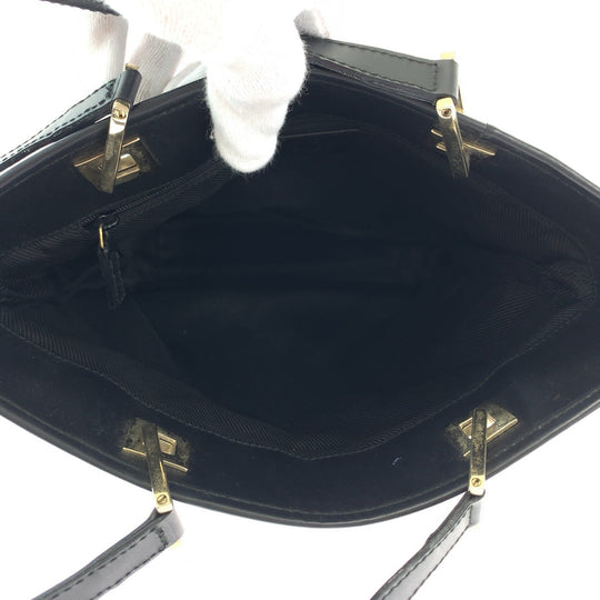 GUCCI Tote Bag 002 1099 GG canvas Black Gold Metal Tote Bag Shoulder Bag Women Used Authentic