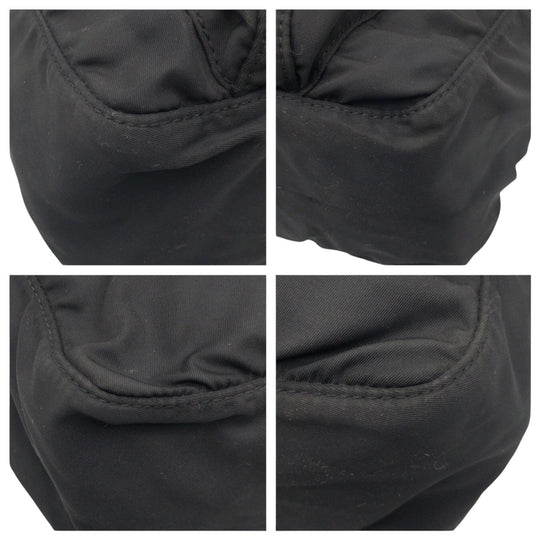PRADA Shoulder Bag Nylon Black black Shoulder back pochette Test Triangular logo mens Used Authentic