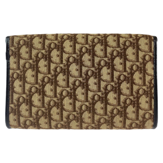 Christian Dior Shoulder Bag Canvas, Leather Brown Beige Gold Metal Shoulder Bag ChainShoulder Bag Trotter Women Used Authentic