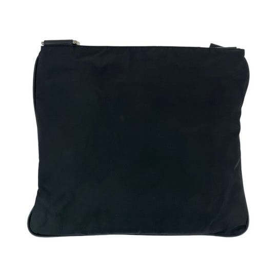 PRADA Shoulder Bag Nylon Black SilverMetal Crossbody Shoulder Bag Messenger Bag Test Triangle With logo mens Used Authentic