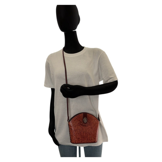 Yves Saint Laurent Shoulder Bag leather Red Gold Metal Crossbody Shoulder Bag Pochette YSL Women Used Authentic