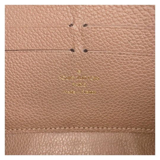 LOUIS VUITTON Long Wallet Purse M69034 leather Tourterelle Greige Gold Metal Long Wallet Purse Zip Around Unisex Monogram Unplant Zippy wallet Women Used Authentic