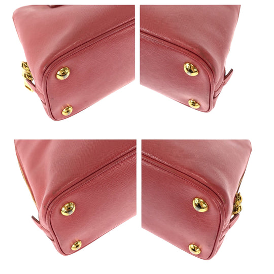PRADA Handbag BL0838 leather Pink Gold Metal Saffiano Lacus