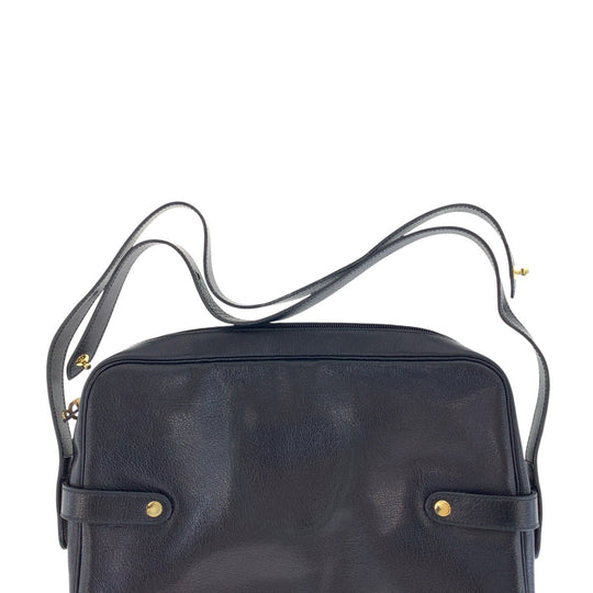 Dior Shoulder Bag leather Black GoldMetal Women Used Authentic