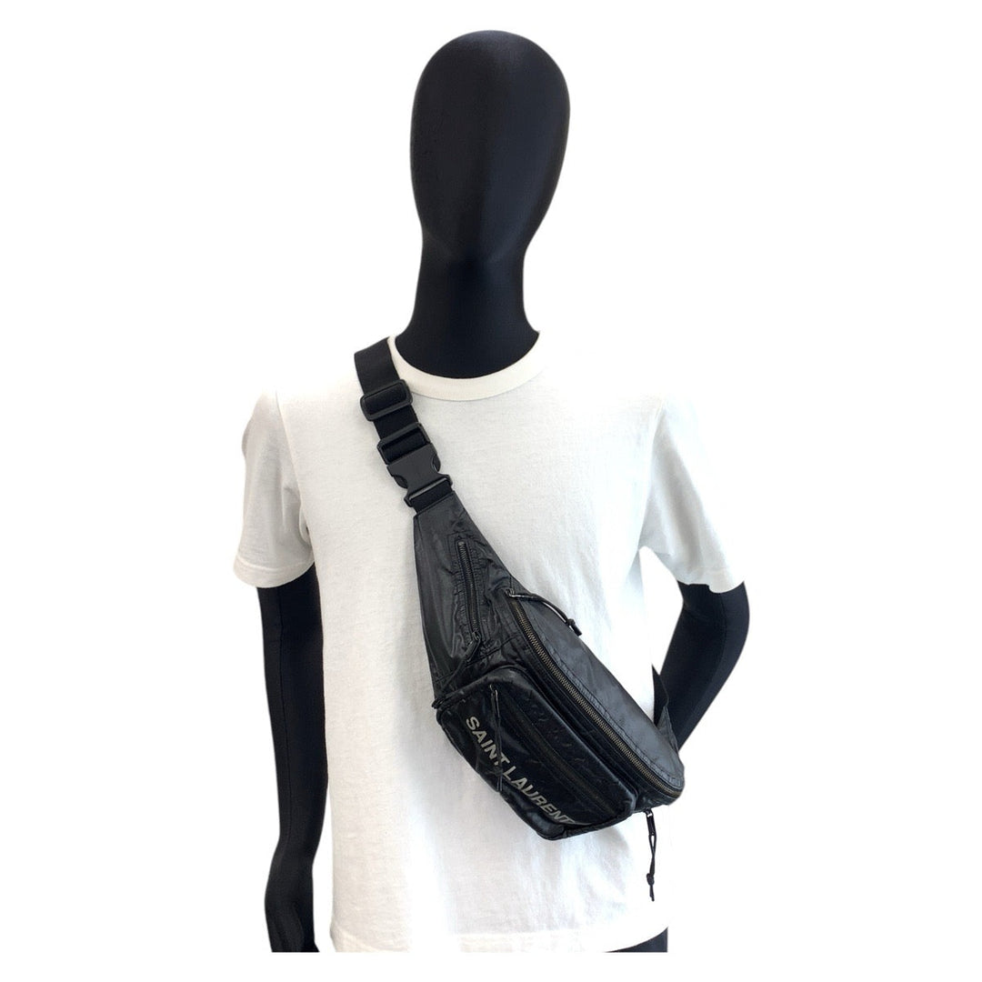 SAINT LAURENT PARIS Sling bag Nylon Black black