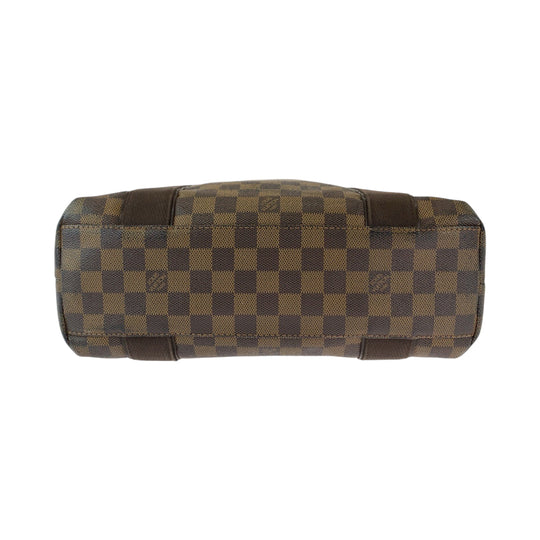 LOUIS VUITTON Tote Bag N52006 PVC Brown Gold Metal Tote Bag Business Bag Shoulder Bag Damier Ebene Kabbabobur mens Used Authentic