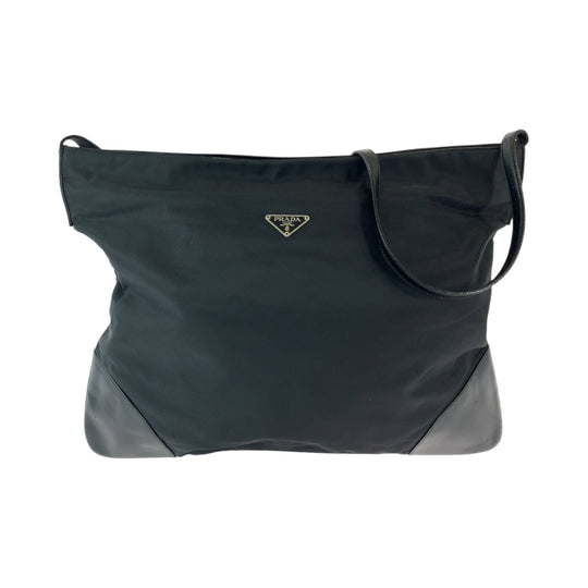 PRADA Shoulder Bag Nylon Black black Shoulder Bag Messenger bag Test Triangle With logo mens Used Authentic