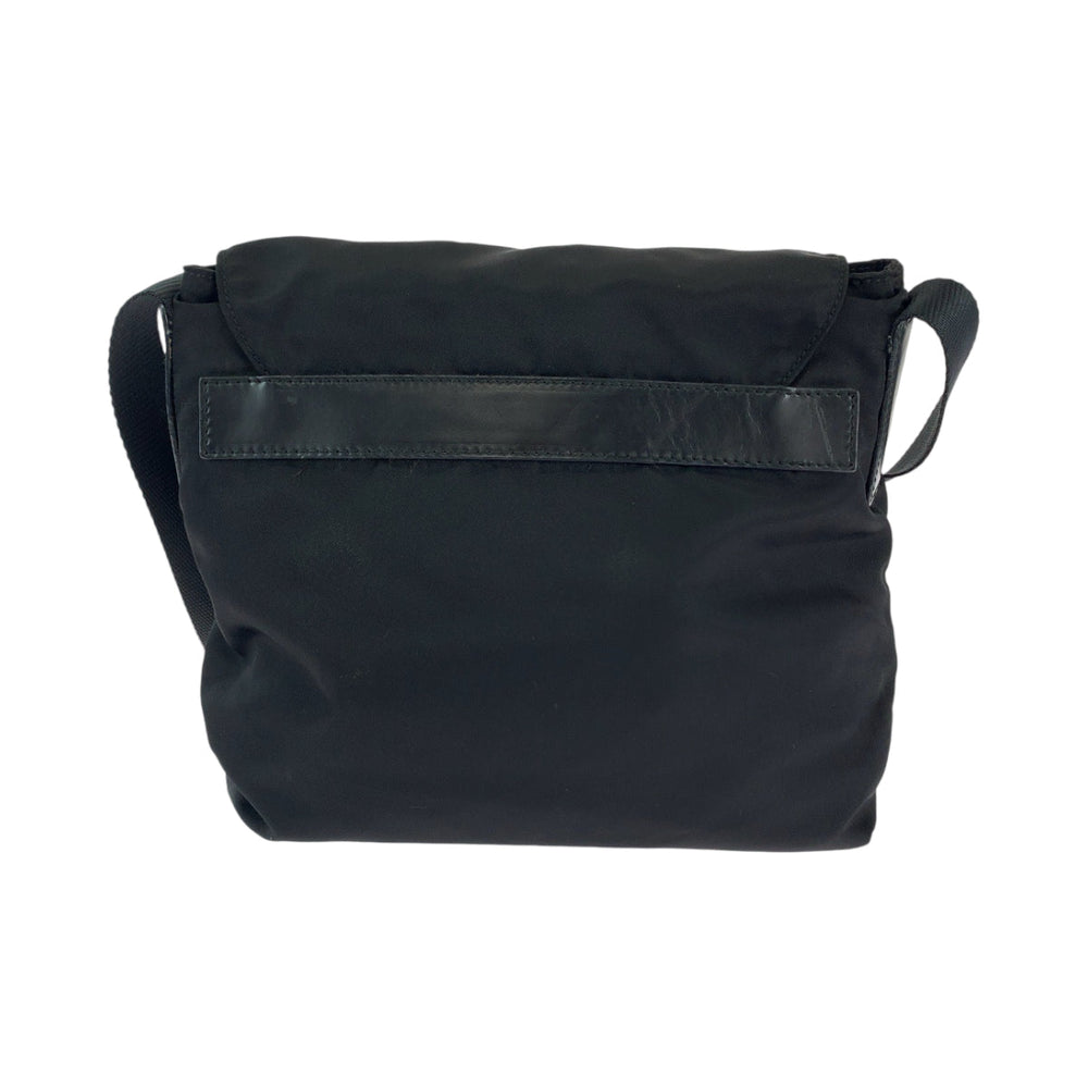 PRADA Shoulder Bag BT8994 Nylon Black SilverMetal Shoulder Bag Messenger bag Test Triangle With logo Women Used Authentic