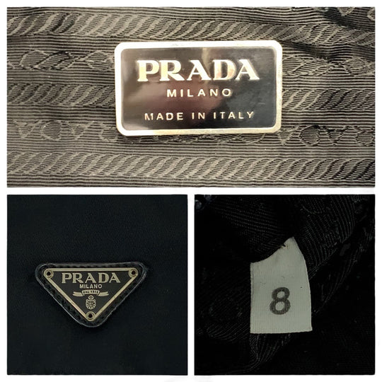 PRADA Shoulder Bag BT8994 Nylon Black SilverMetal Shoulder Bag Messenger bag Test Triangle With logo Women Used Authentic