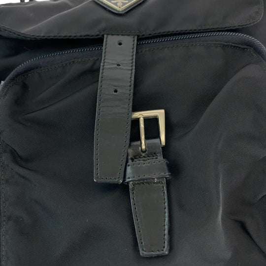 PRADA Shoulder Bag BT8994 Nylon Black SilverMetal Shoulder Bag Messenger bag Test Triangle With logo Women Used Authentic