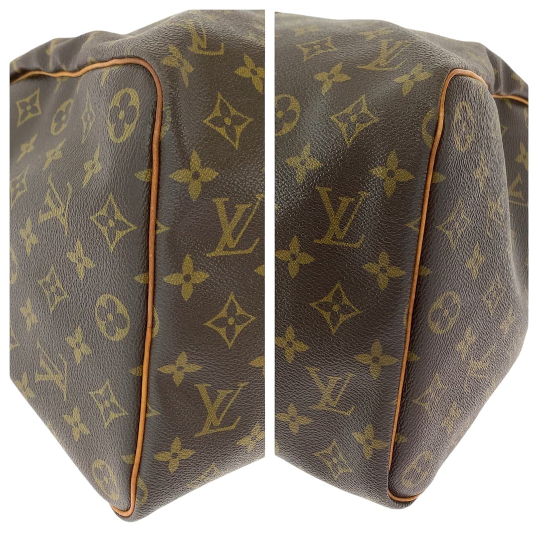 LOUIS VUITTON Boston Duffel bag M41426 PVC Brown Boston Duffel bag Handbag Monogram Keepall 50 Women Used Authentic