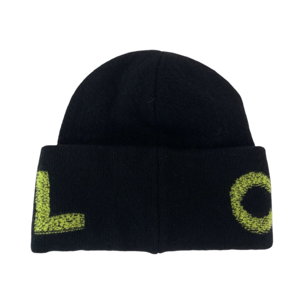 CHANEL Knit cap Wool, Cashmere Black Yellow Knit cap knit cap Women No Size (See Description) Used Authentic