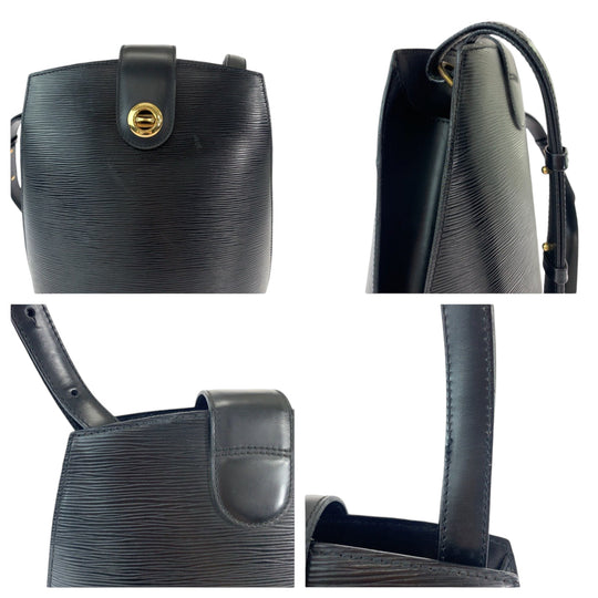 LOUIS VUITTON Shoulder Bag M52252 Epi Leather Noir Black Gold Metal Shoulder Bag Shoulder Bag Epi Cluny Women Used Authentic