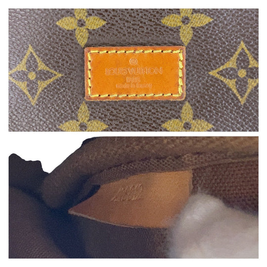 LOUIS VUITTON Shoulder Bag M42256 PVC, Leather Brown Gold Metal Shoulder Bag Messenger bag Monogram Saumur30 Women Used Authentic