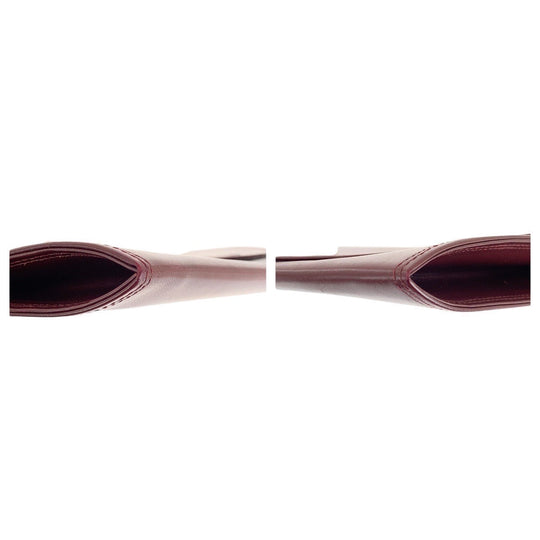 CARTIER Clutch bag leather wine-red Must Line