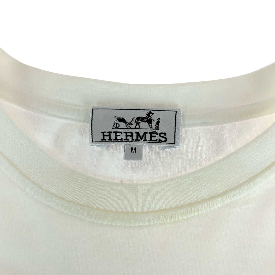 HERMES Short sleeve T-shirt H037700HA70 cotton white M