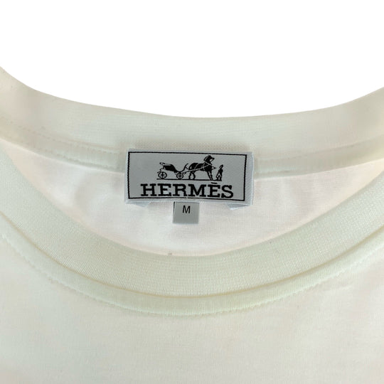HERMES Short sleeve T-shirt H037700HA70 cotton white M
