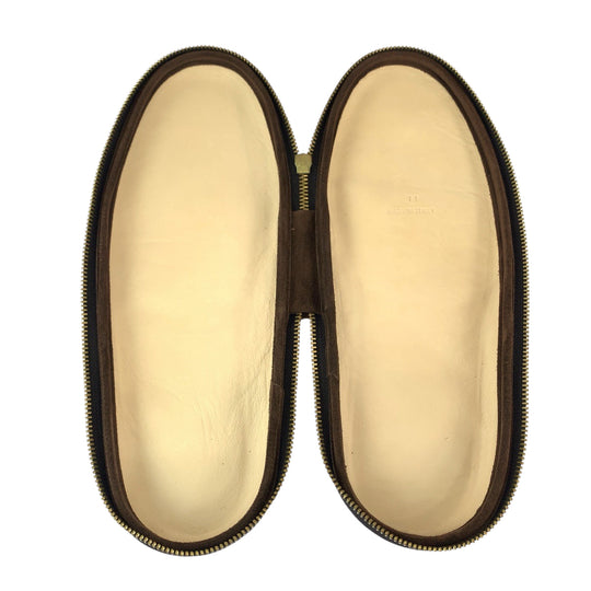GUCCI Other shoes 115 3015 Suede Brown Slippers with case Portable slippers mens(Unisex) 11 D Used Authentic