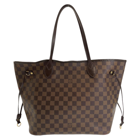 LOUIS VUITTON Tote Bag M51105 PVC Brown Gold Metal Monogram Neverfull MM