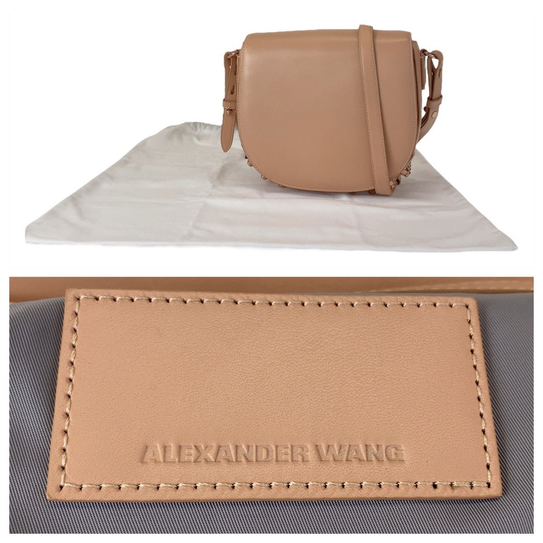 Alexander Wang Shoulder Bag leather Pink Studs Women Used Authentic