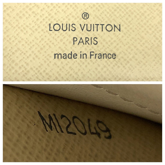 LOUIS VUITTON Bifold Wallet N61676 PVC White Gray Gold Metal Folding wallet Compact wallet Damier Azur Portefeuille Viennoiserie Women Used Authentic