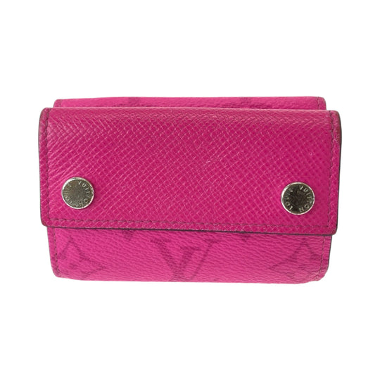 LOUIS VUITTON Tri-fold wallet M30773 PVC Pink SilverMetal Folding wallet Compact wallet Monogram Discovery Women Used Authentic