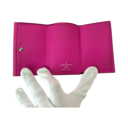 LOUIS VUITTON Tri-fold wallet M30773 PVC Pink SilverMetal Folding wallet Compact wallet Monogram Discovery Women Used Authentic