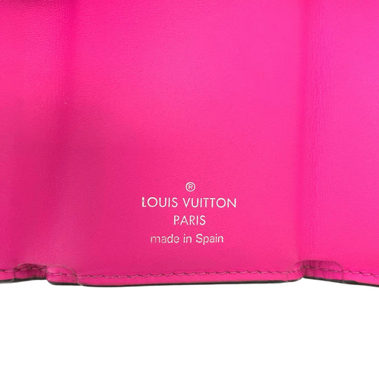 LOUIS VUITTON Tri-fold wallet M30773 PVC Pink SilverMetal Folding wallet Compact wallet Monogram Discovery Women Used Authentic