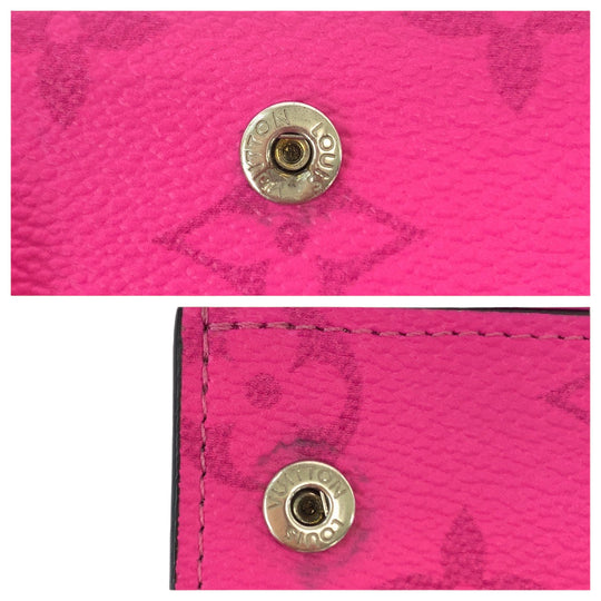 LOUIS VUITTON Tri-fold wallet M30773 PVC Pink SilverMetal Folding wallet Compact wallet Monogram Discovery Women Used Authentic