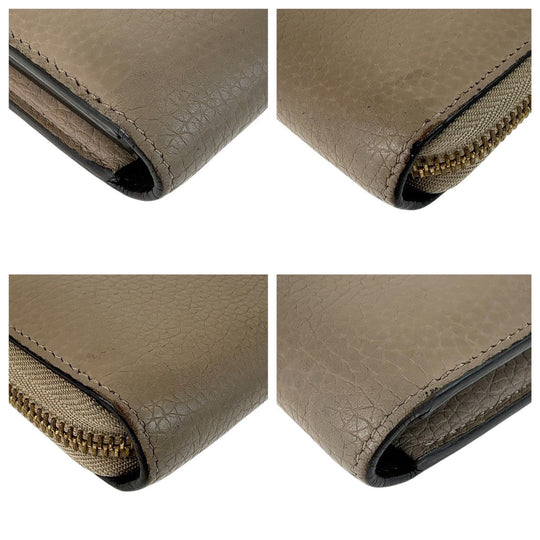 LOUIS VUITTON Long Wallet Purse M63104 leather Galle Beige Gold Metal Long Wallet Purse Taurillon Clemence Portefeuille comet Women Used Authentic