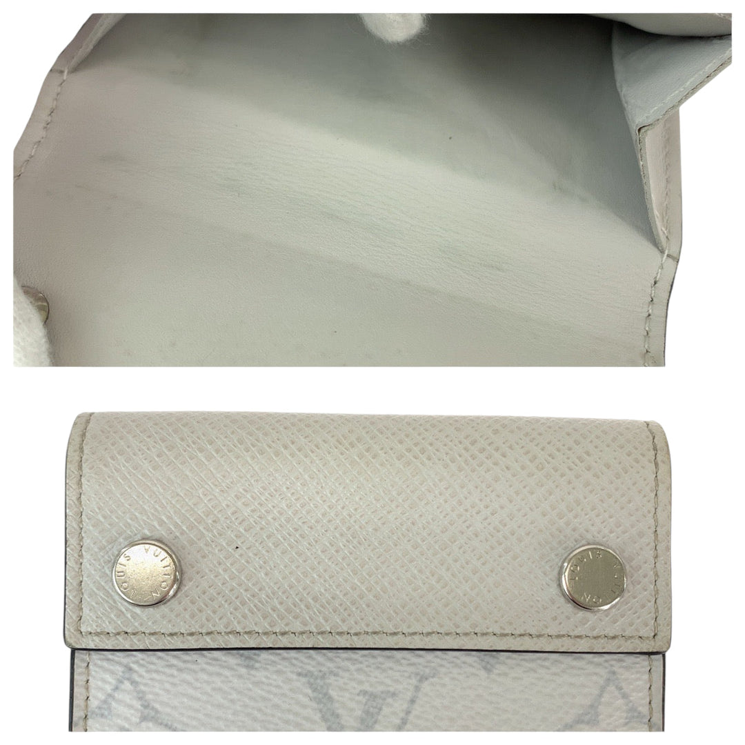 LOUIS VUITTON Tri-fold wallet M30899 PVC, Taiga Bron White SilverMetal Folding wallet Compact wallet Monogram Tiger Llama Discovery mens Used Authentic