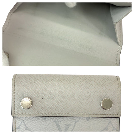 LOUIS VUITTON Tri-fold wallet M30899 PVC, Taiga Bron White SilverMetal Folding wallet Compact wallet Monogram Tiger Llama Discovery mens Used Authentic