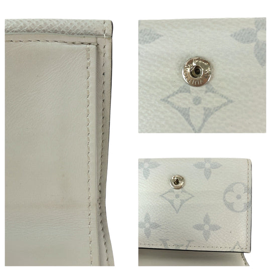 LOUIS VUITTON Tri-fold wallet M30899 PVC, Taiga Bron White SilverMetal Folding wallet Compact wallet Monogram Tiger Llama Discovery mens Used Authentic