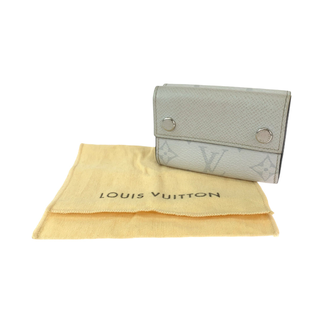 LOUIS VUITTON Tri-fold wallet M30899 PVC, Taiga Bron White SilverMetal Folding wallet Compact wallet Monogram Tiger Llama Discovery mens Used Authentic