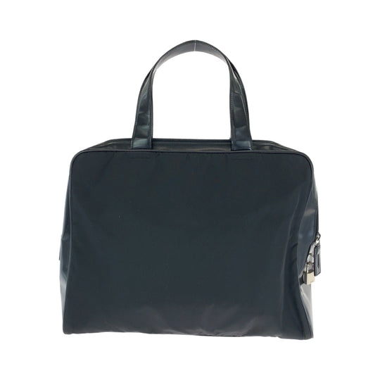 PRADA Handbag B7563 Nylon Black SilverMetal Handbag Test Triangle With logo Women Used Authentic