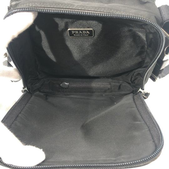 PRADA Shoulder Bag Nylon black Shoulder Bag Unisex Test Triangular logo mens Used Authentic