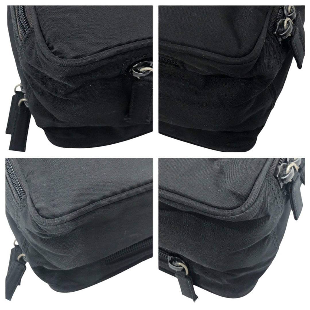 PRADA Shoulder Bag Nylon black Shoulder Bag Unisex Test Triangular logo mens Used Authentic