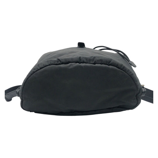 PRADA Backpack Nylon Black black Backpacks and daypacks for men and women Test Triangular logo Women Used Authentic