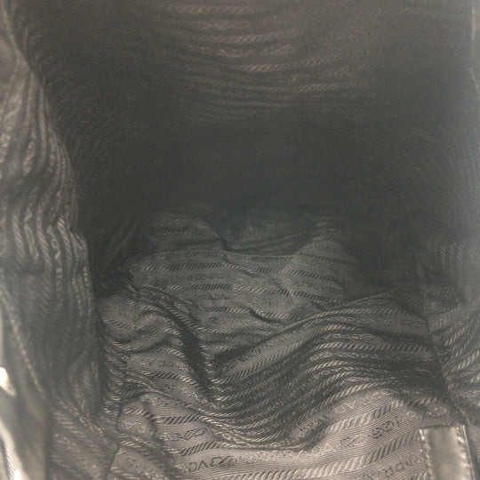 PRADA Backpack Nylon Black black Backpacks and daypacks for men and women Test Triangular logo Women Used Authentic