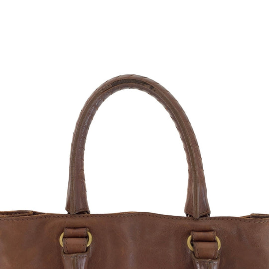 BOTTEGAVENETA Tote Bag leather Brown Gold Metal Tote Bag Shoulder Bag Unisex INTRECCIATO mens Used Authentic
